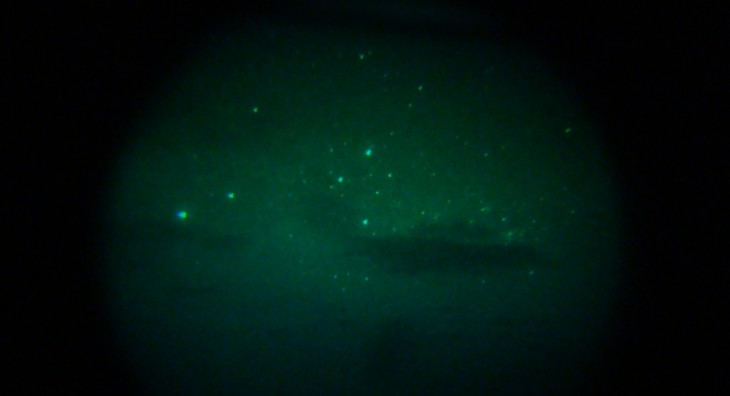 La constellation Croix du Sud avec un appareil de vision nocturne